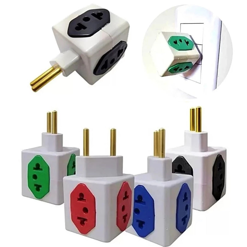 Adaptador de Tomada Cubo 3D 10A 20A 110V 220V