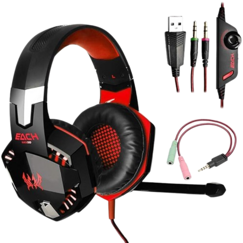 Headset Gamer Led com Microfone Kotion Each G2000