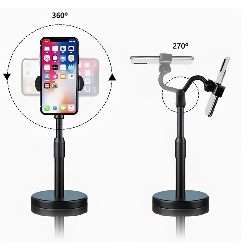 Suporte Tripé de Mesa para Celular Articulável 360°