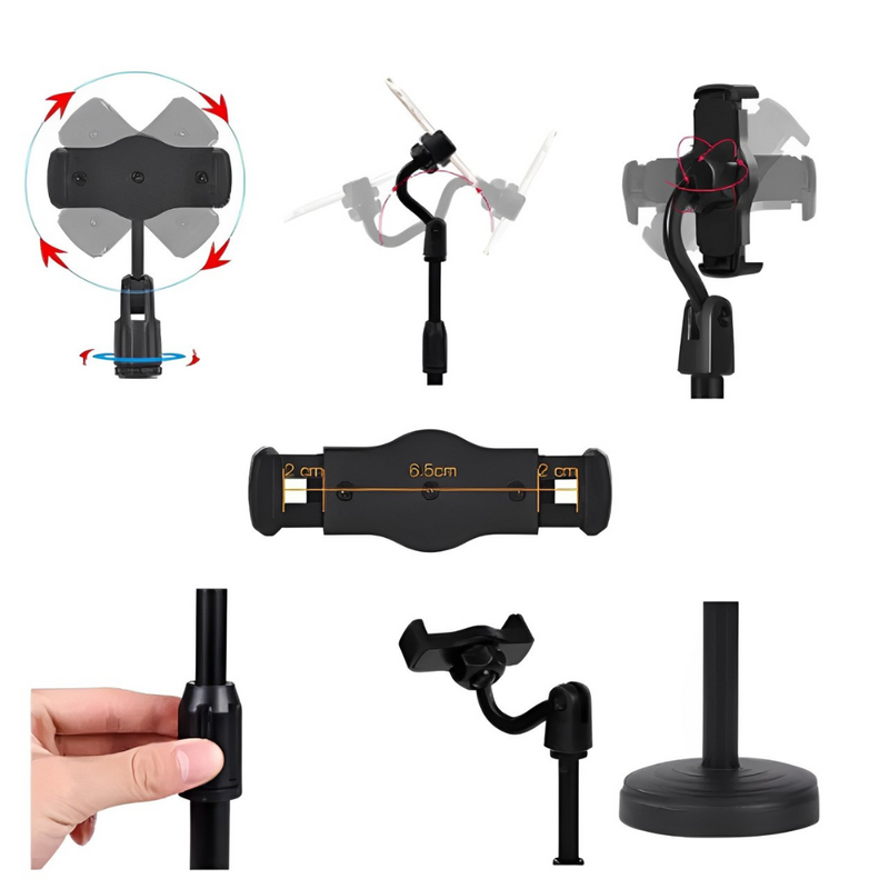 Suporte Tripé de Mesa para Celular Articulável 360°