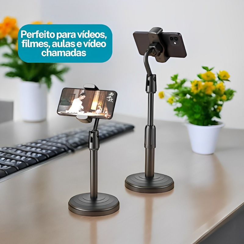 Suporte Tripé de Mesa para Celular Articulável 360°