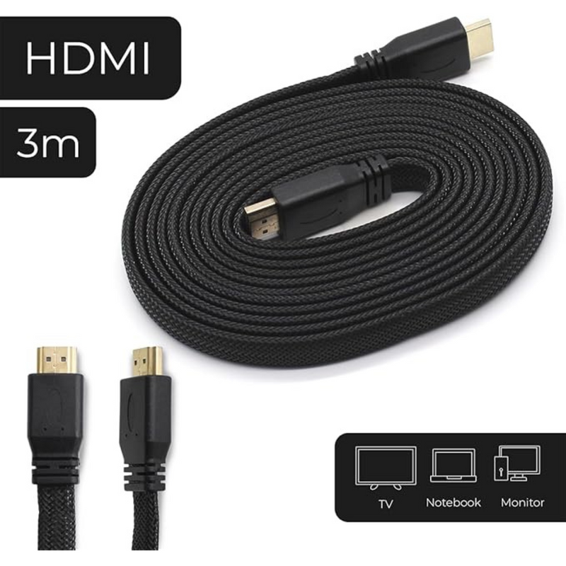 Cabo HDMI 2.0 4K 3D FullHD-1080 - 3 Metros