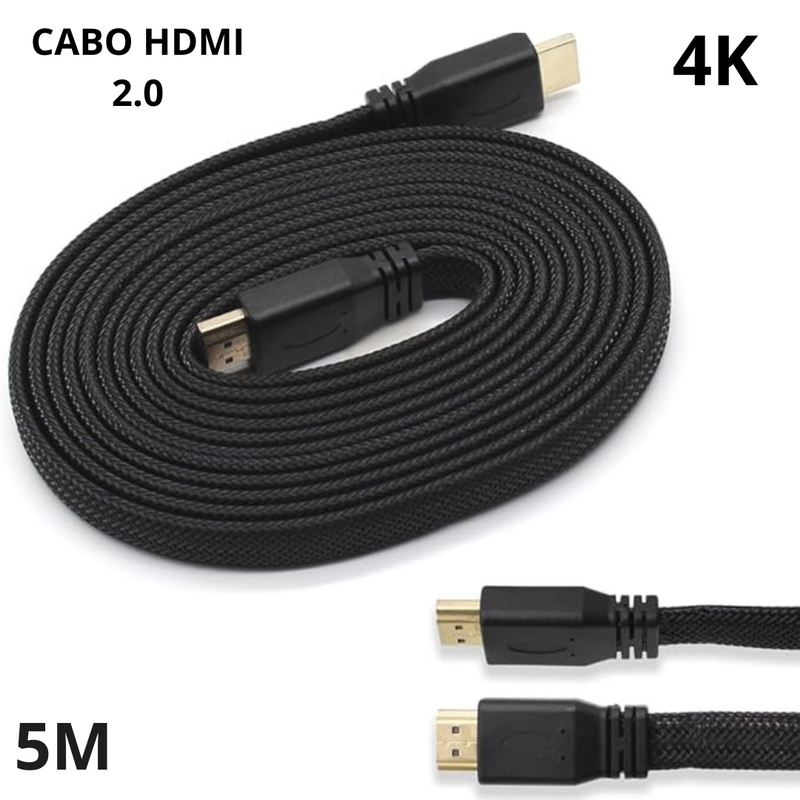 Cabo HDMI 2.0 4K 3D FullHD-1080 - 5 Metros