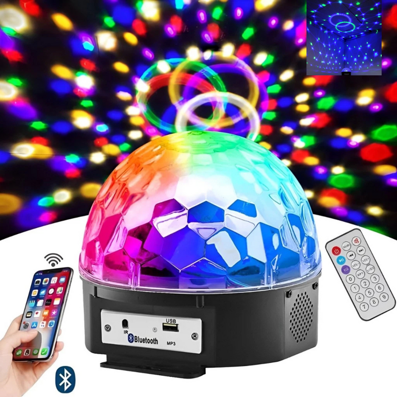 Bola Maluca Globo de Luz Led com Som Bluetooth / USB e Controle Remoto - 20101