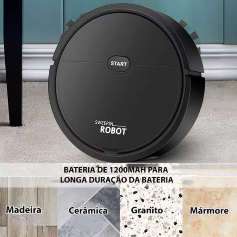 Robô Aspirador de Pó Recarregável Sweepin Robot - NO.K235