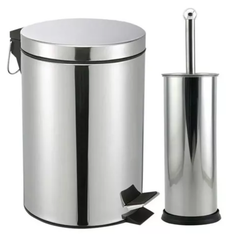 Lixeira Inox 5L com Escova 990011