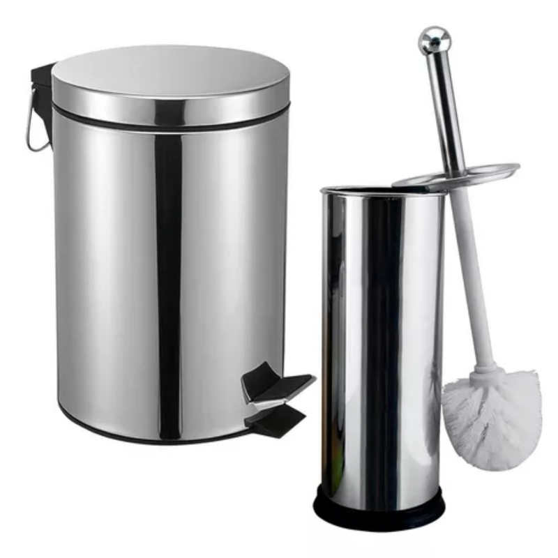 Lixeira Inox 5L com Escova 990011